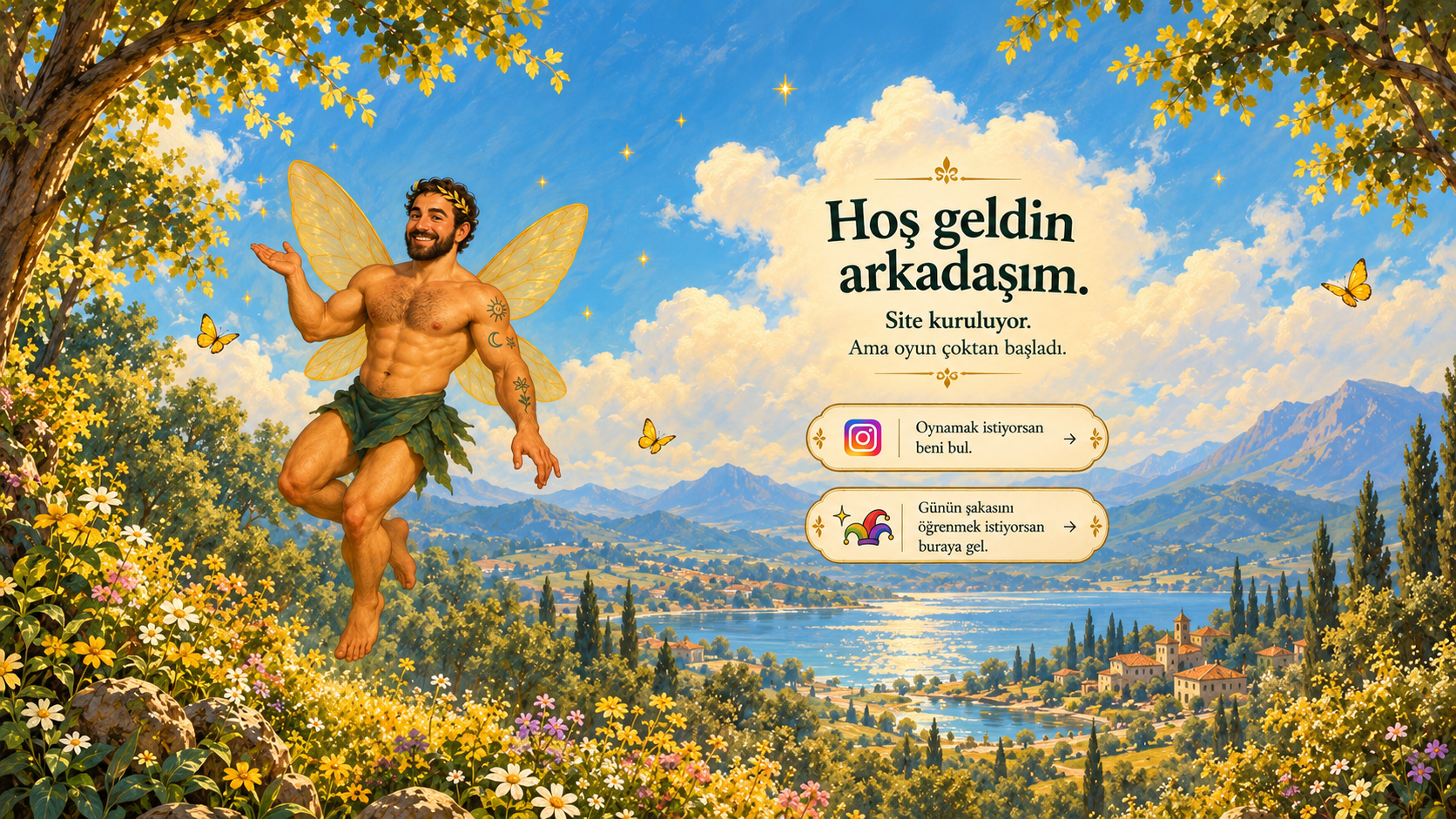 GünüBey'in masalsı dünyası. Site kuruluyor ama oyun çoktan başladı.